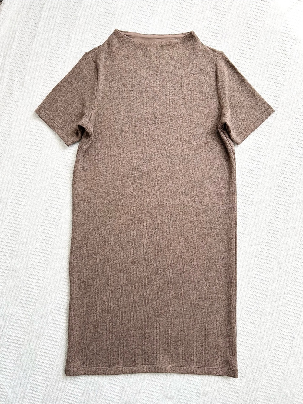 Arc'teryx Laina Dress Knit Pullover Short Sleeve Mock Neck Taupe Size XS